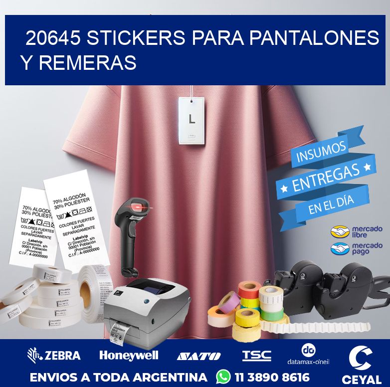 20645 STICKERS PARA PANTALONES Y REMERAS