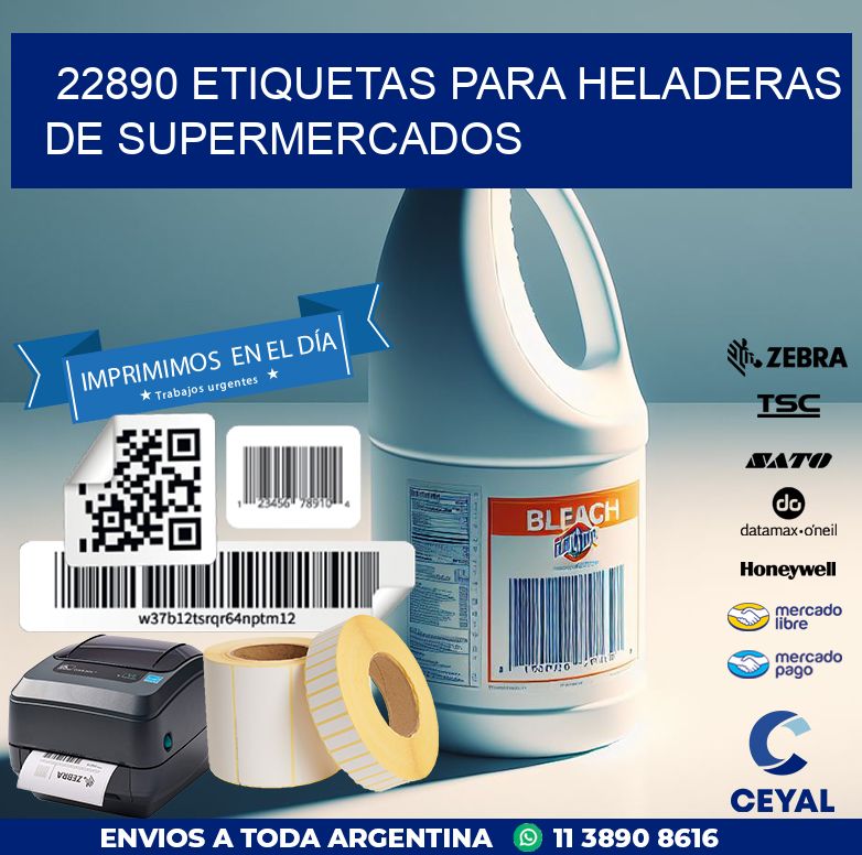 22890 ETIQUETAS PARA HELADERAS DE SUPERMERCADOS