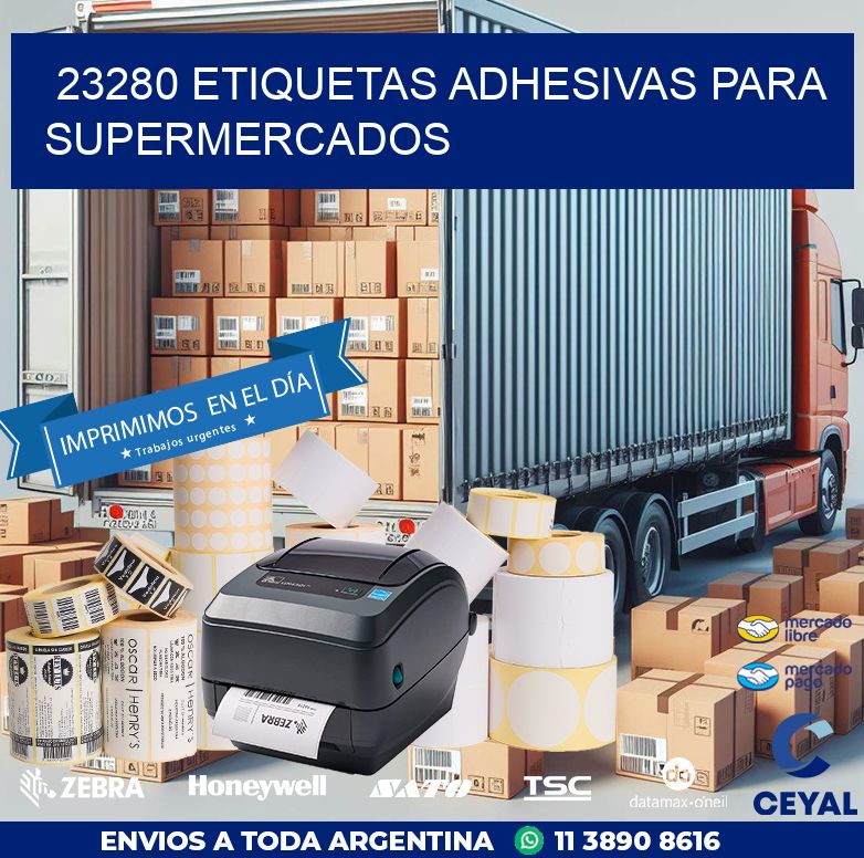 23280 ETIQUETAS ADHESIVAS PARA SUPERMERCADOS