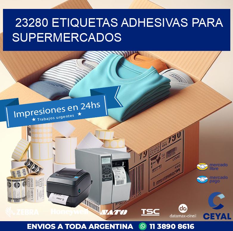 23280 ETIQUETAS ADHESIVAS PARA SUPERMERCADOS
