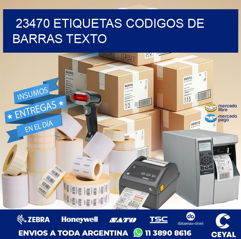 23470 ETIQUETAS CODIGOS DE BARRAS TEXTO
