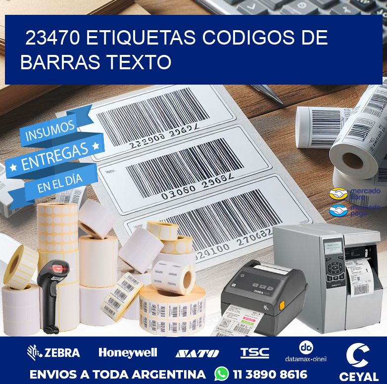 23470 ETIQUETAS CODIGOS DE BARRAS TEXTO