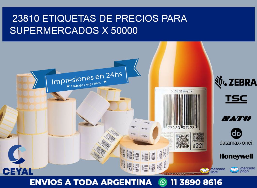 23810 ETIQUETAS DE PRECIOS PARA SUPERMERCADOS X 50000