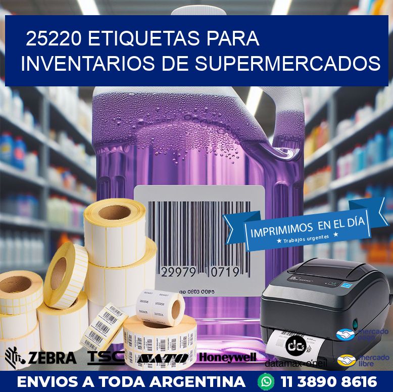 25220 ETIQUETAS PARA INVENTARIOS DE SUPERMERCADOS