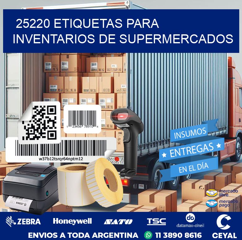 25220 ETIQUETAS PARA INVENTARIOS DE SUPERMERCADOS
