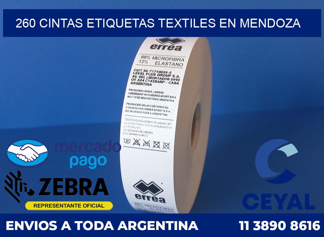 260 CINTAS ETIQUETAS TEXTILES EN MENDOZA