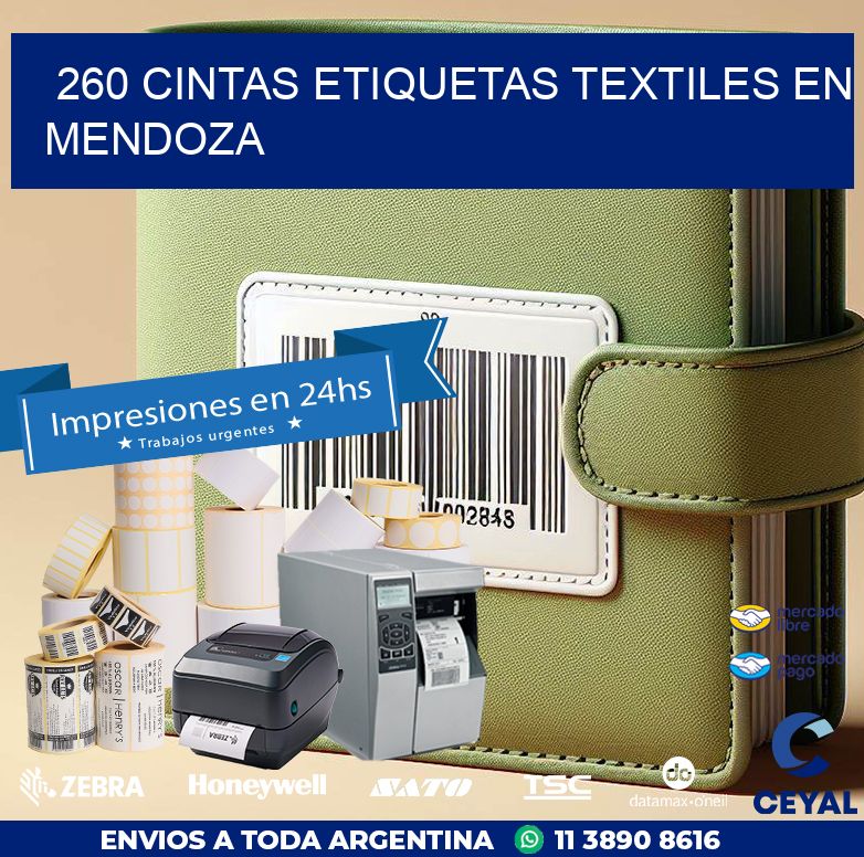 260 CINTAS ETIQUETAS TEXTILES EN MENDOZA