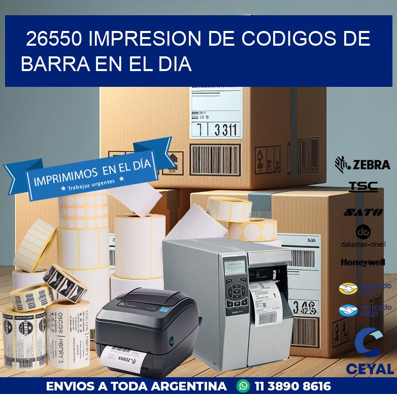 26550 IMPRESION DE CODIGOS DE BARRA EN EL DIA