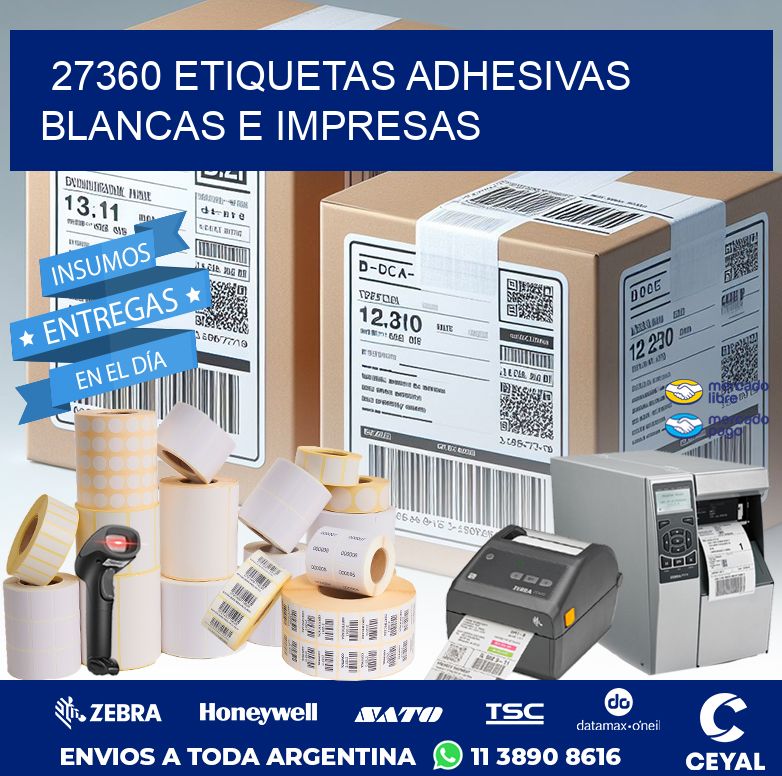 27360 ETIQUETAS ADHESIVAS BLANCAS E IMPRESAS