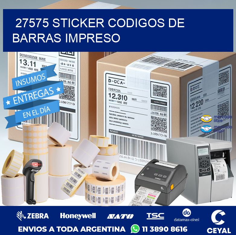 27575 STICKER CODIGOS DE BARRAS IMPRESO