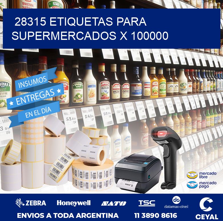 28315 ETIQUETAS PARA SUPERMERCADOS X 100000