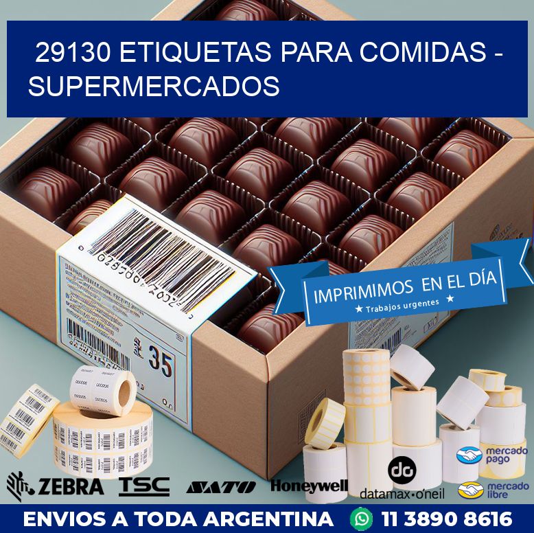 29130 ETIQUETAS PARA COMIDAS - SUPERMERCADOS