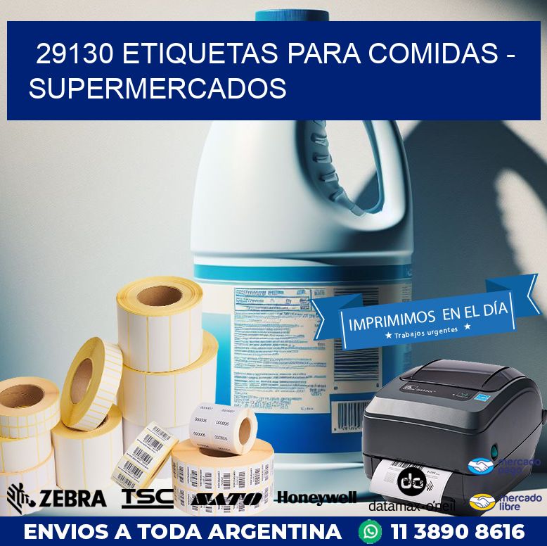 29130 ETIQUETAS PARA COMIDAS - SUPERMERCADOS