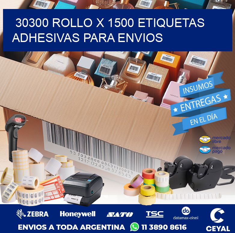 30300 ROLLO X 1500 ETIQUETAS ADHESIVAS PARA ENVIOS