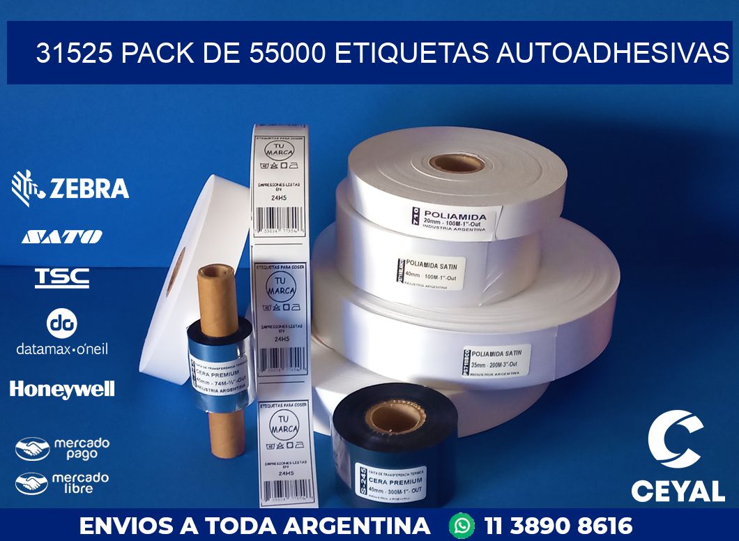 31525 PACK DE 55000 ETIQUETAS AUTOADHESIVAS