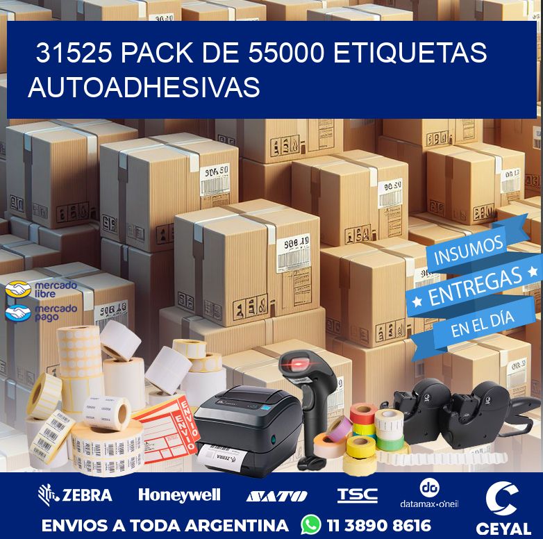 31525 PACK DE 55000 ETIQUETAS AUTOADHESIVAS