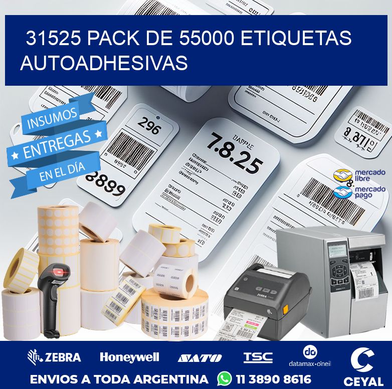 31525 PACK DE 55000 ETIQUETAS AUTOADHESIVAS