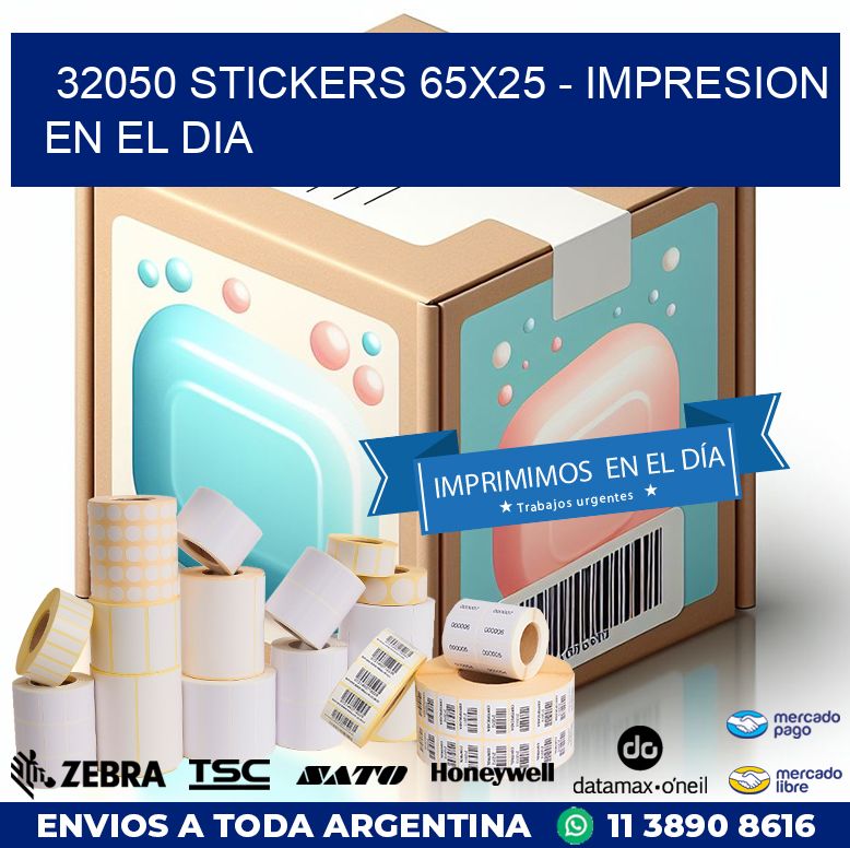 32050 STICKERS 65x25 - IMPRESION EN EL DIA