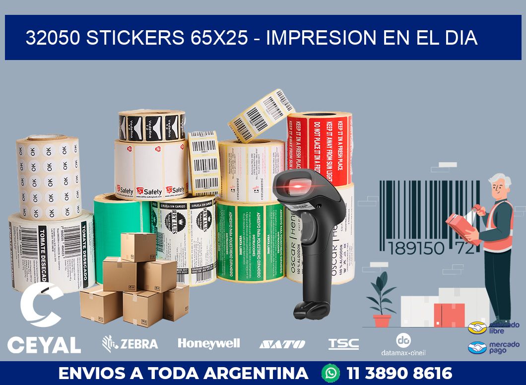 32050 STICKERS 65x25 - IMPRESION EN EL DIA