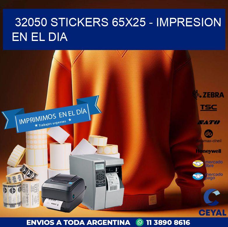 32050 STICKERS 65x25 - IMPRESION EN EL DIA