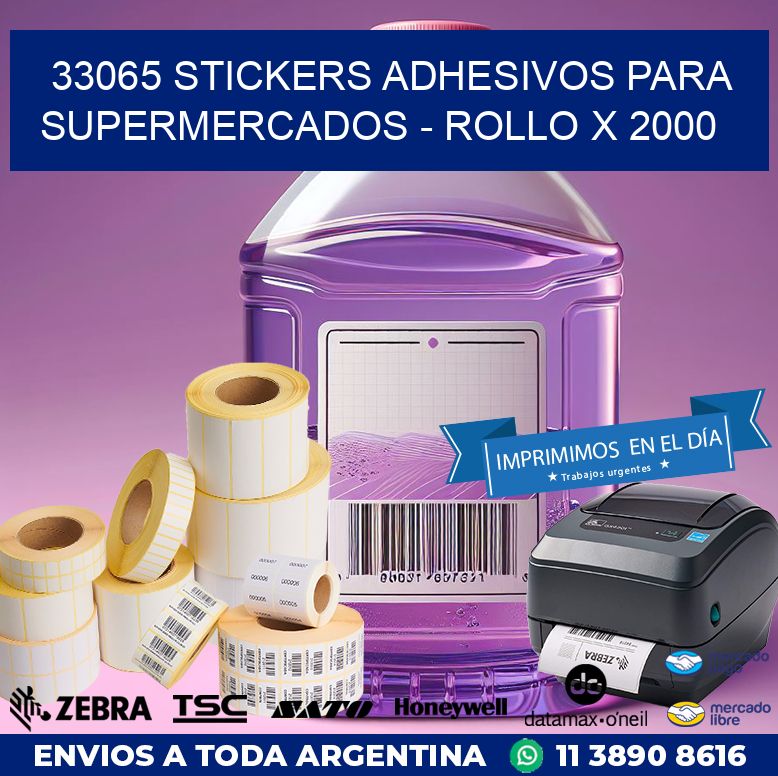 33065 STICKERS ADHESIVOS PARA SUPERMERCADOS - ROLLO X 2000