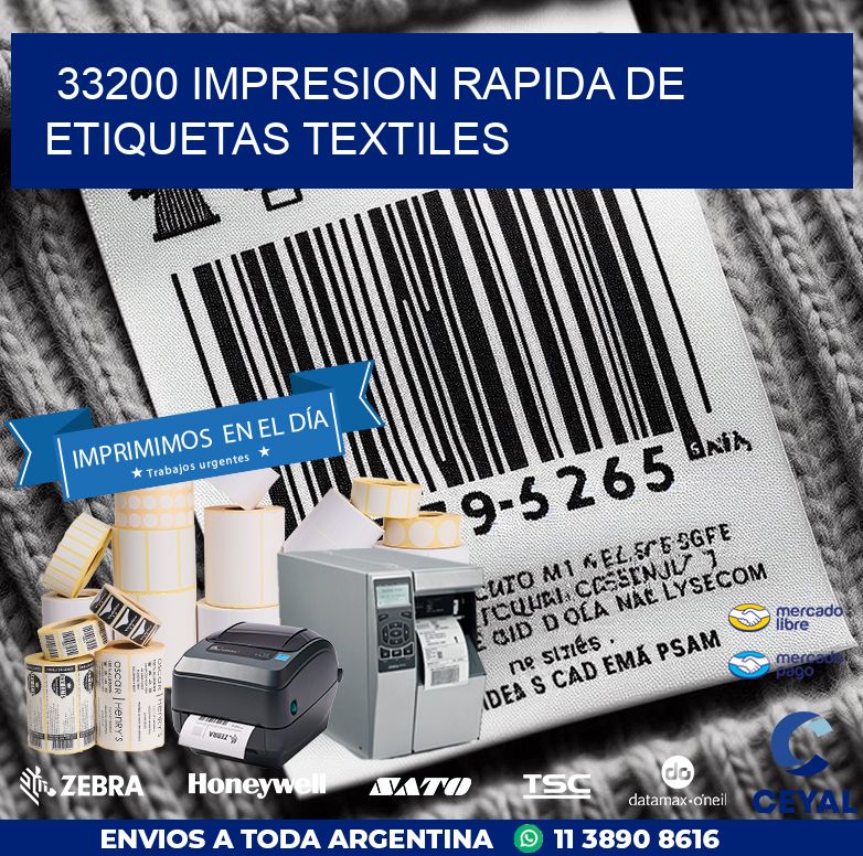 33200 IMPRESION RAPIDA DE ETIQUETAS TEXTILES