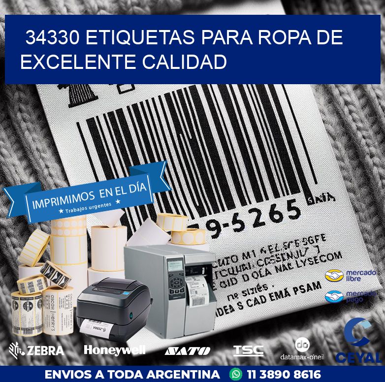 34330 ETIQUETAS PARA ROPA DE EXCELENTE CALIDAD
