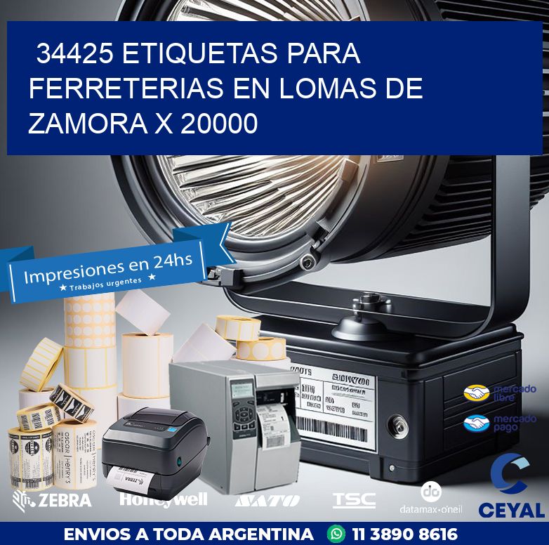 34425 ETIQUETAS PARA FERRETERIAS EN LOMAS DE ZAMORA X 20000