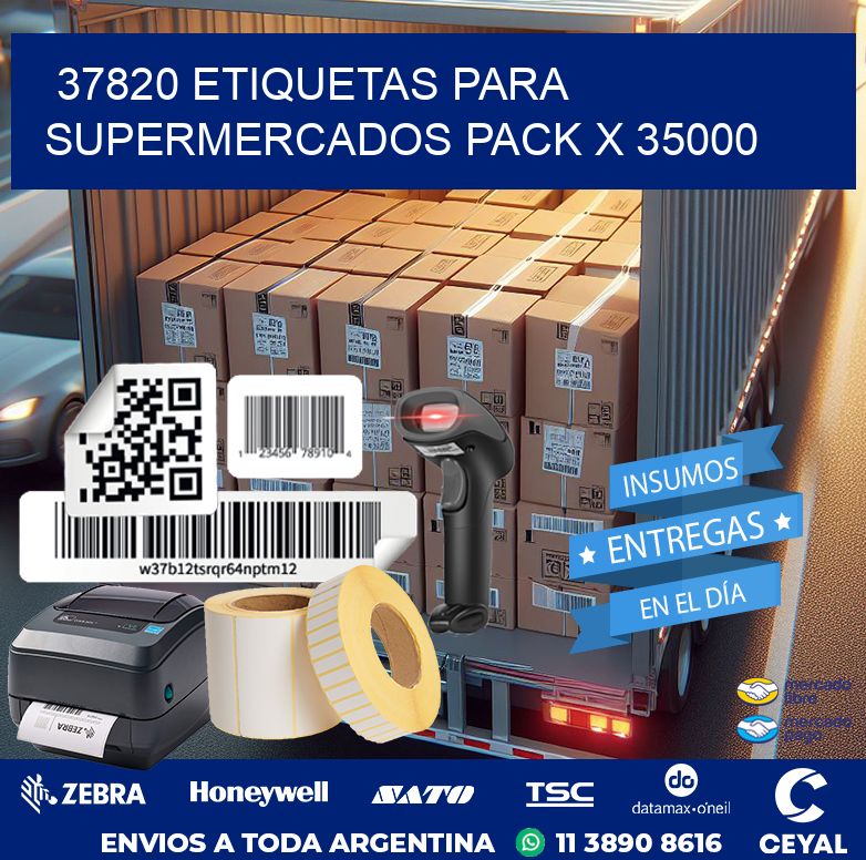 37820 ETIQUETAS PARA SUPERMERCADOS PACK X 35000