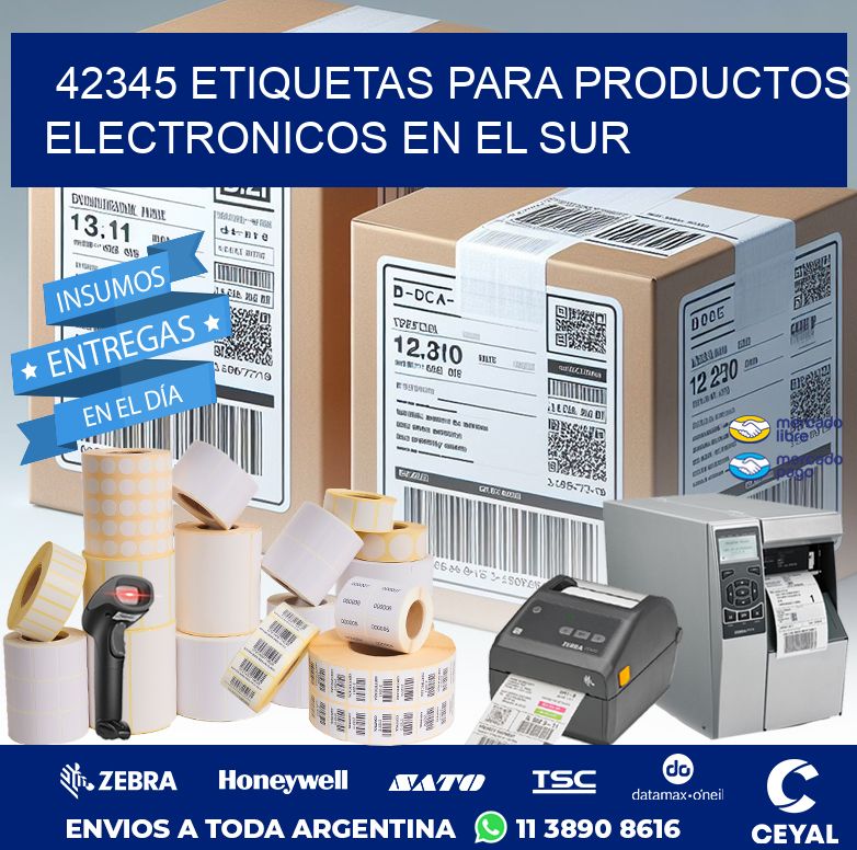 42345 ETIQUETAS PARA PRODUCTOS ELECTRONICOS EN EL SUR