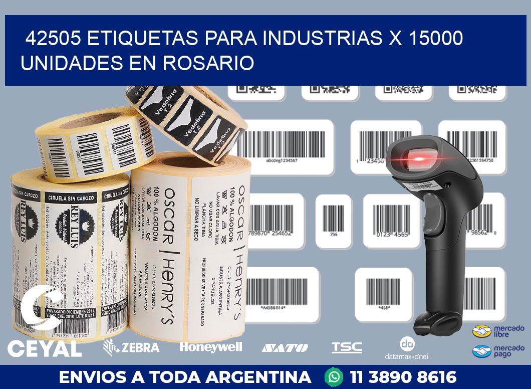 42505 ETIQUETAS PARA INDUSTRIAS x 15000 UNIDADES EN ROSARIO