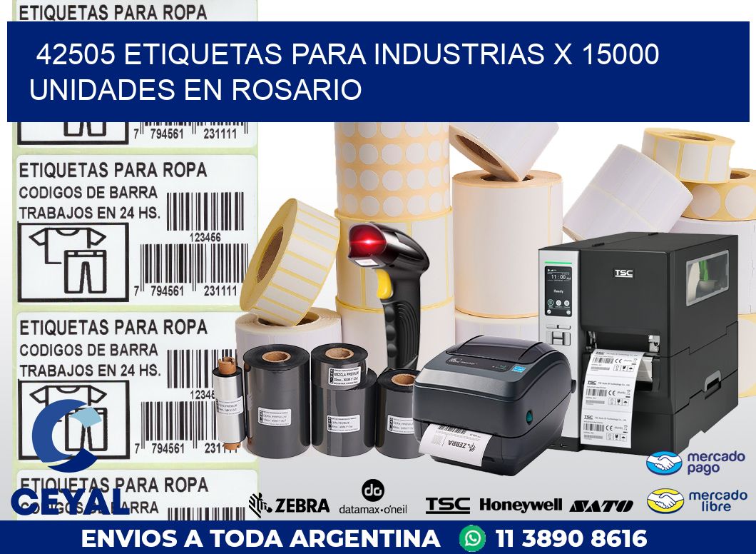 42505 ETIQUETAS PARA INDUSTRIAS x 15000 UNIDADES EN ROSARIO