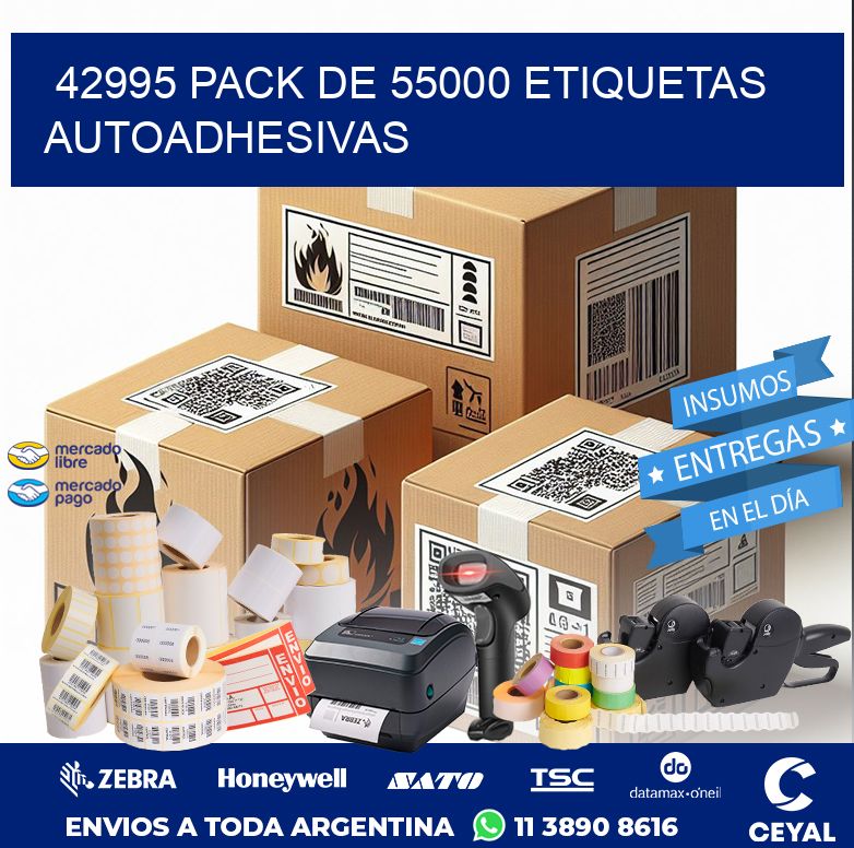 42995 PACK DE 55000 ETIQUETAS AUTOADHESIVAS