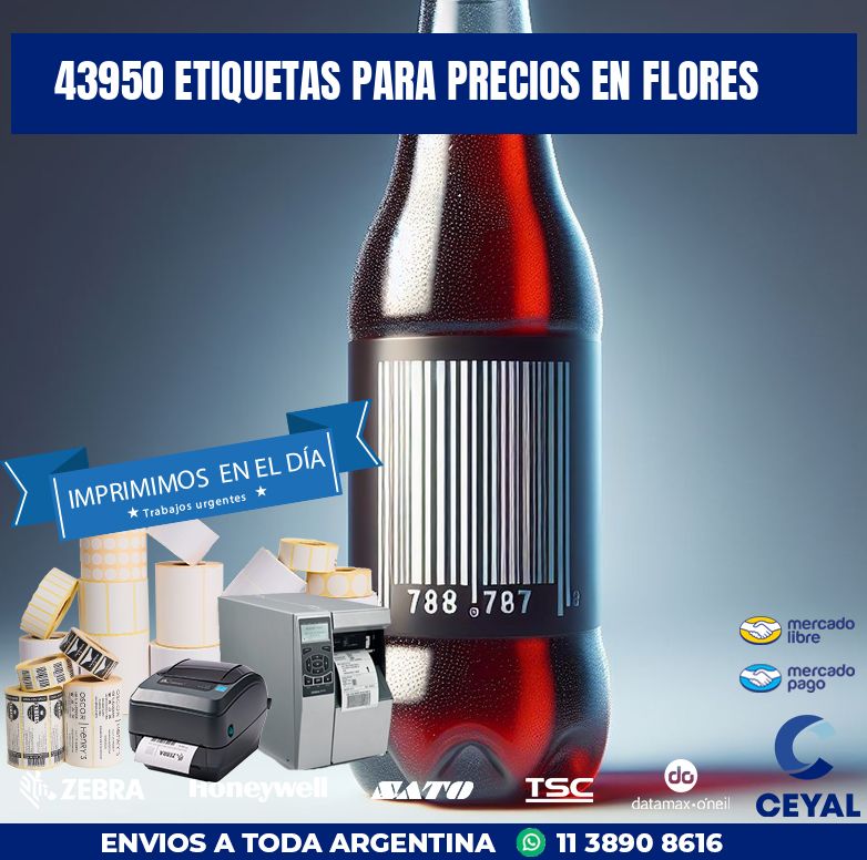 43950 ETIQUETAS PARA PRECIOS EN FLORES