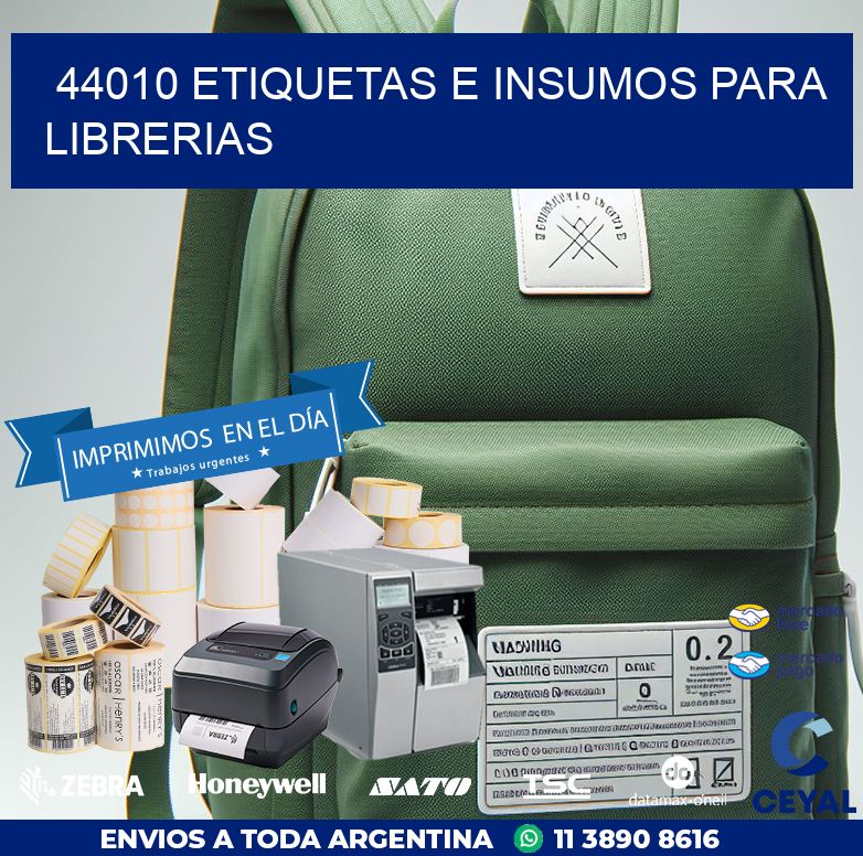 44010 ETIQUETAS E INSUMOS PARA LIBRERIAS