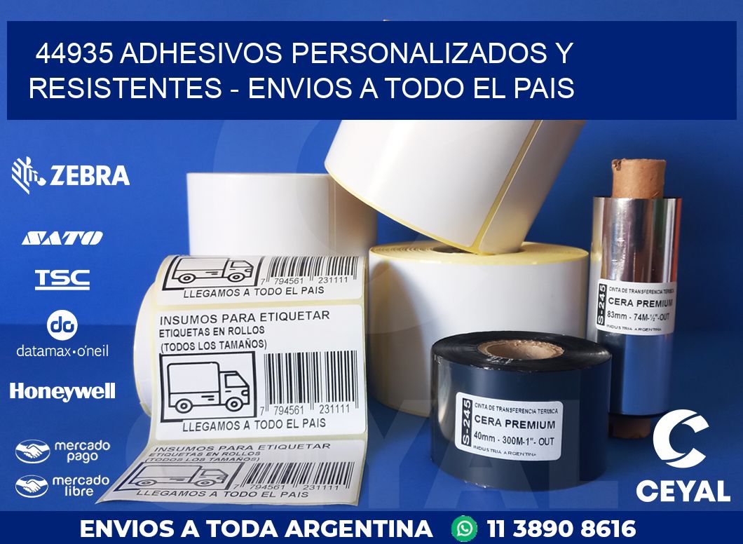 44935 ADHESIVOS PERSONALIZADOS Y RESISTENTES - ENVIOS A TODO EL PAIS