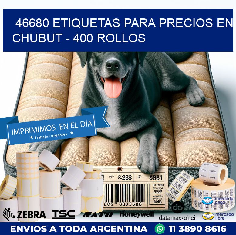 46680 ETIQUETAS PARA PRECIOS EN CHUBUT – 400 ROLLOS
