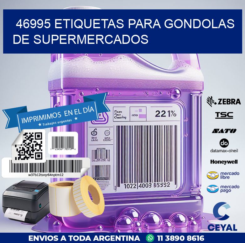 46995 ETIQUETAS PARA GONDOLAS DE SUPERMERCADOS