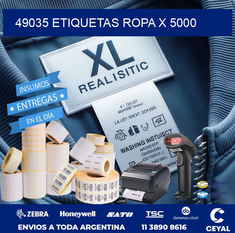 49035 ETIQUETAS ROPA X 5000