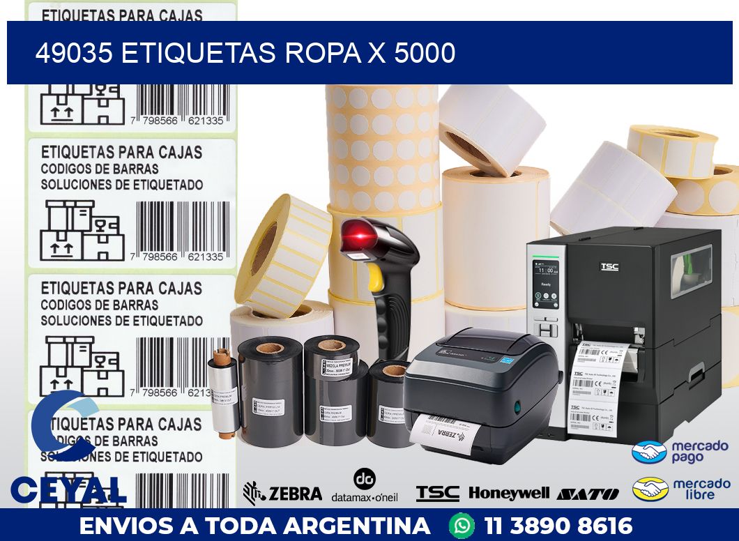 49035 ETIQUETAS ROPA X 5000