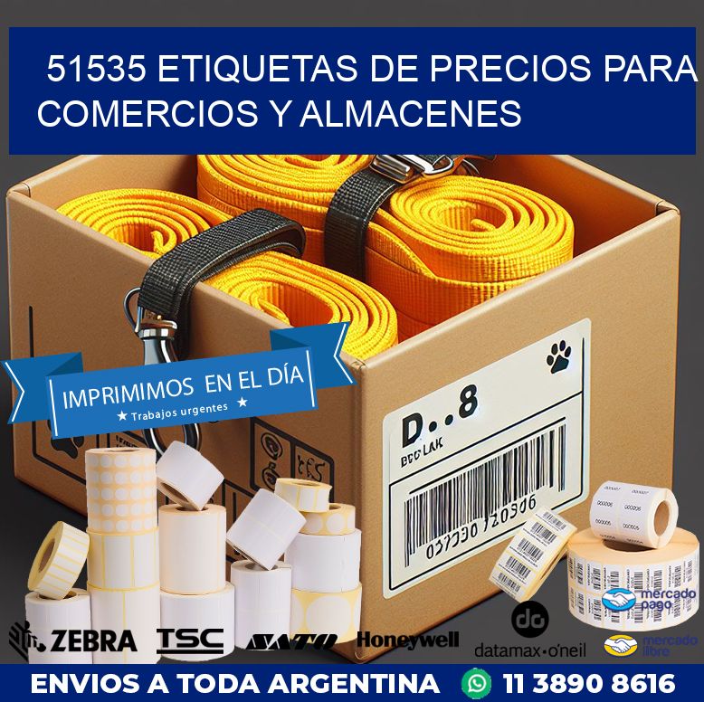51535 ETIQUETAS DE PRECIOS PARA COMERCIOS Y ALMACENES