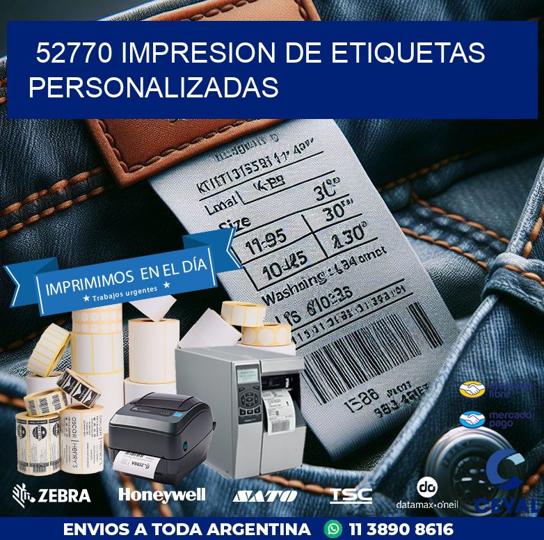 52770 IMPRESION DE ETIQUETAS PERSONALIZADAS