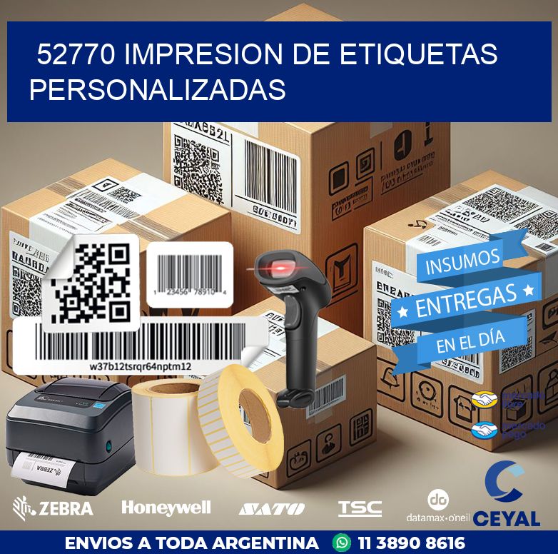52770 IMPRESION DE ETIQUETAS PERSONALIZADAS