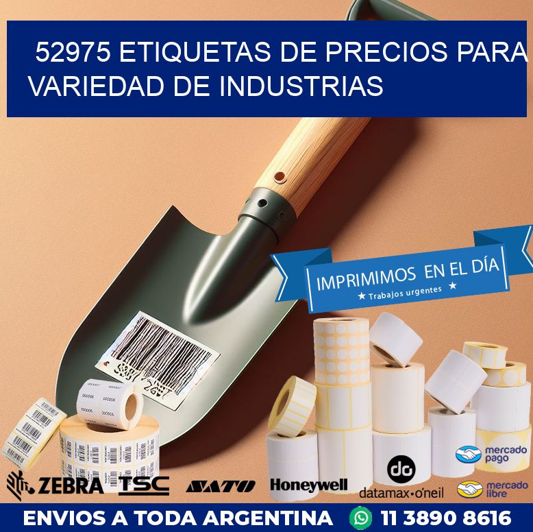 52975 ETIQUETAS DE PRECIOS PARA VARIEDAD DE INDUSTRIAS