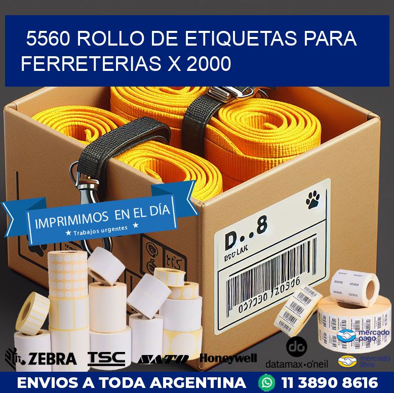 5560 ROLLO DE ETIQUETAS PARA FERRETERIAS X 2000