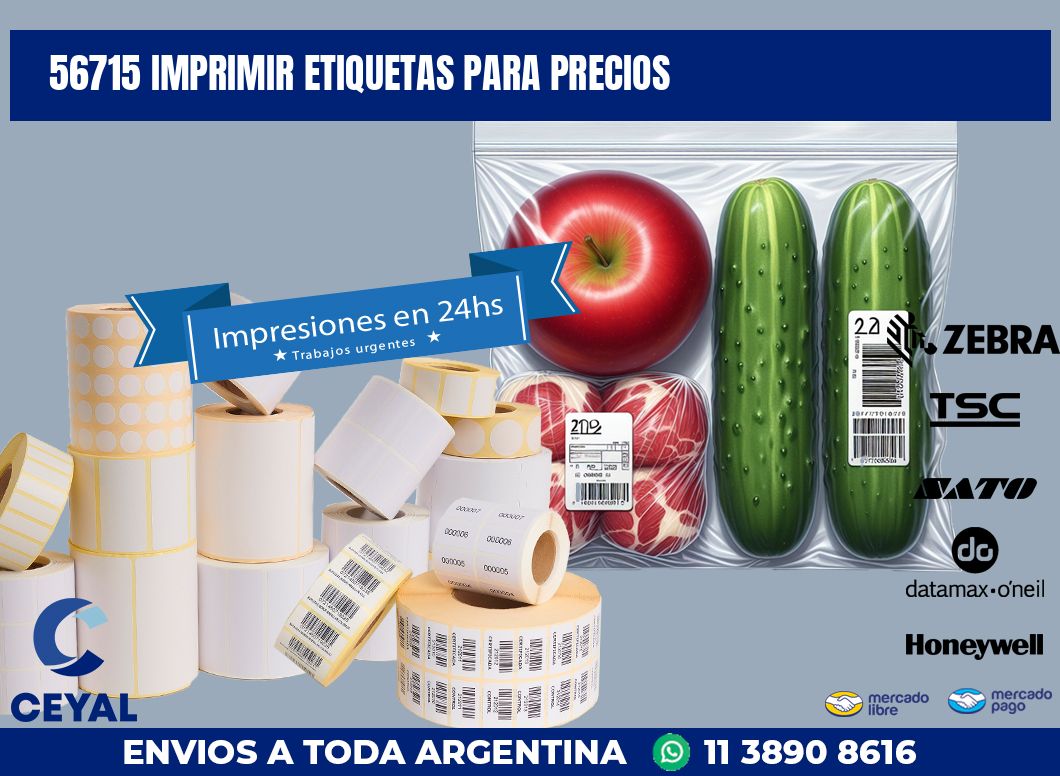 56715 IMPRIMIR ETIQUETAS PARA PRECIOS