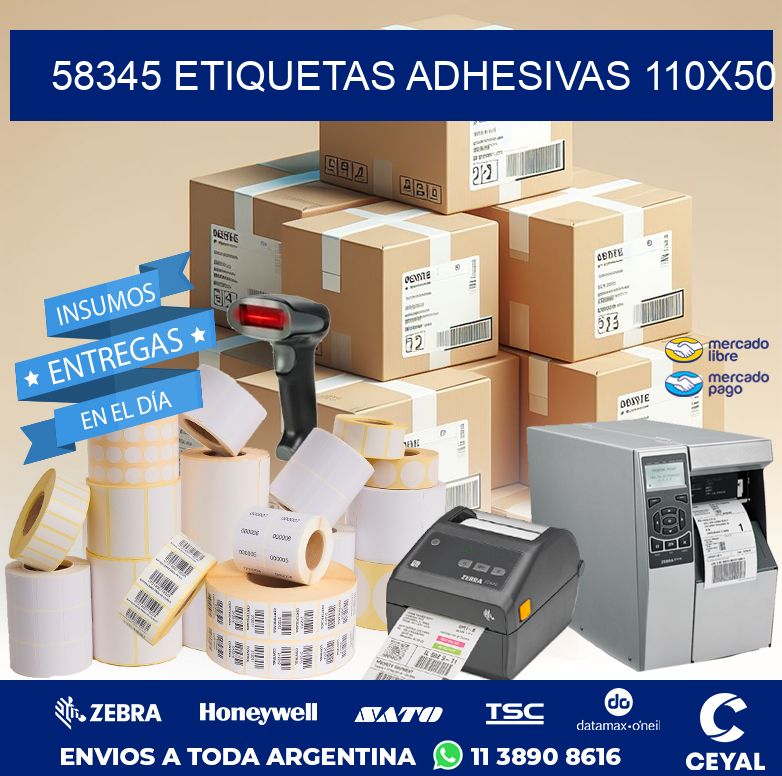 58345 ETIQUETAS ADHESIVAS 110X50