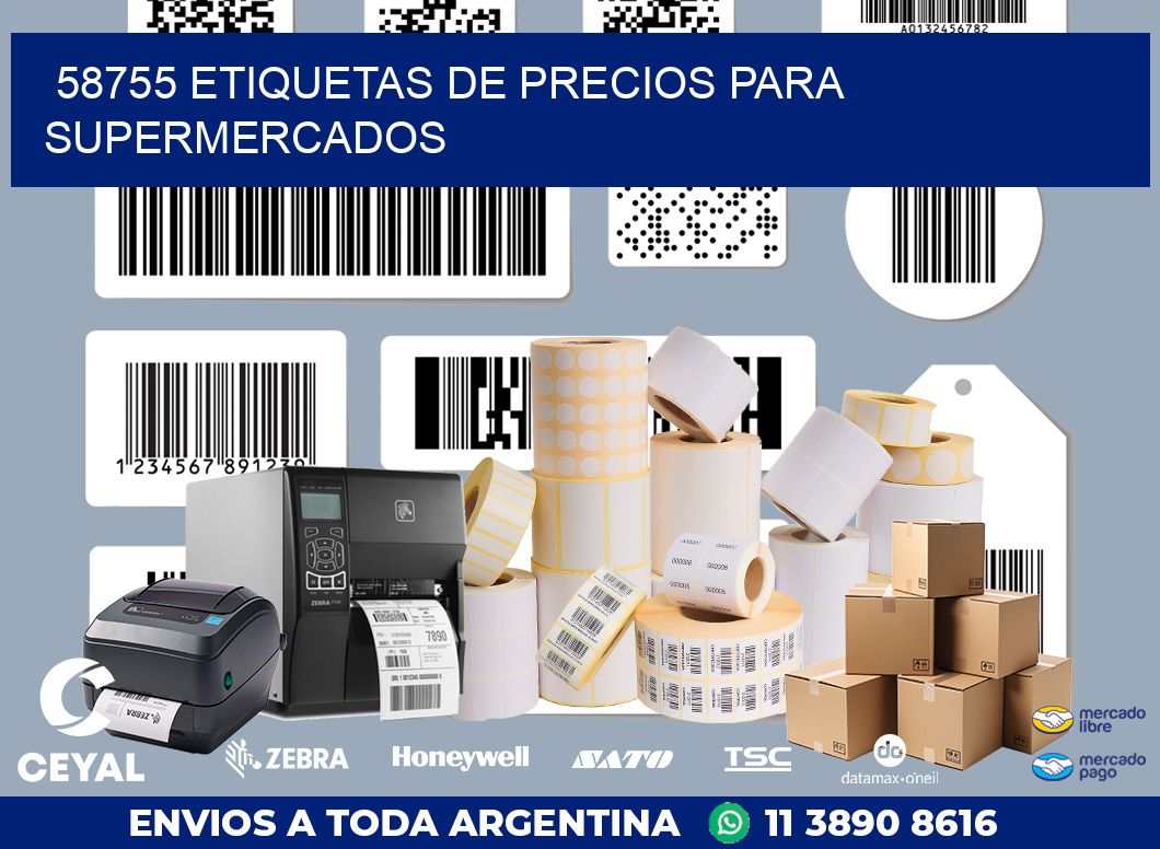 58755 ETIQUETAS DE PRECIOS PARA SUPERMERCADOS