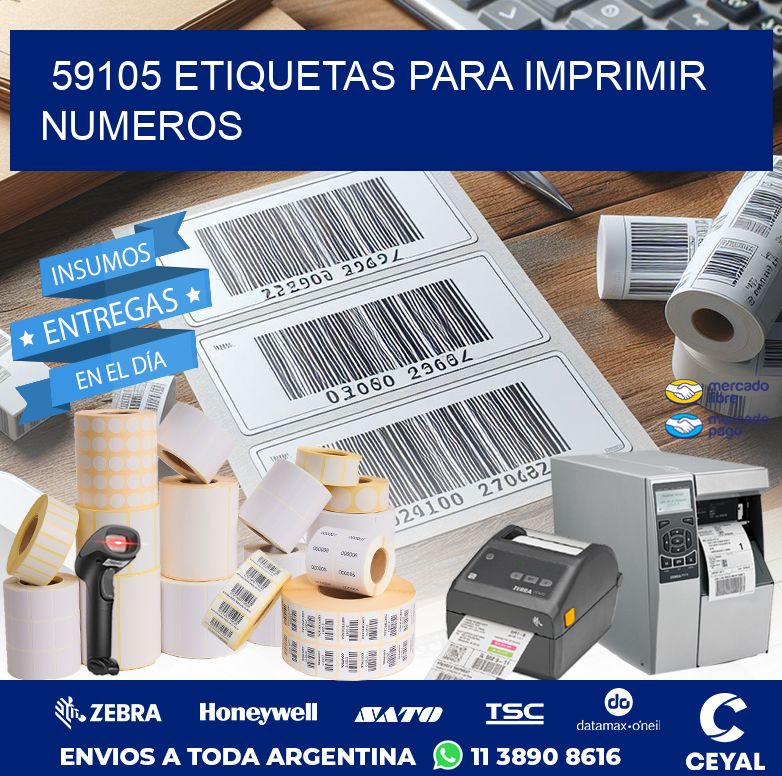 59105 ETIQUETAS PARA IMPRIMIR NUMEROS