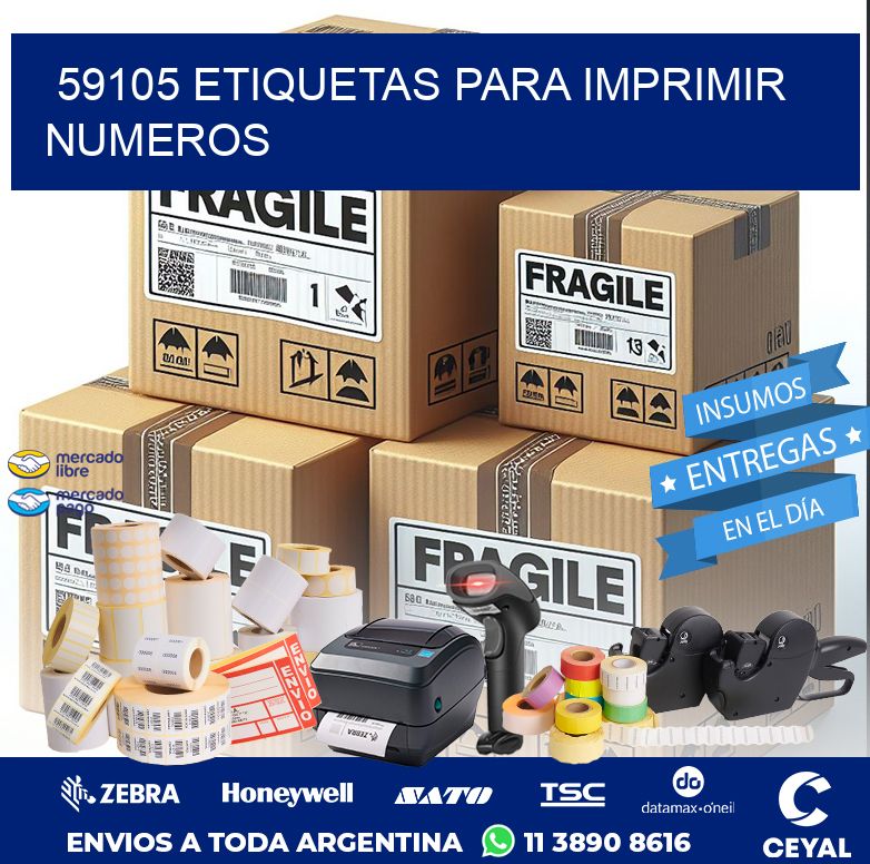 59105 ETIQUETAS PARA IMPRIMIR NUMEROS